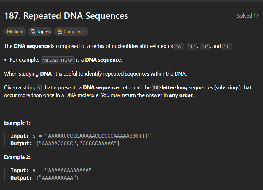 LeetCode 187 – Repeated DNA Sequences (Java Solution with Sliding Window and HashSet)