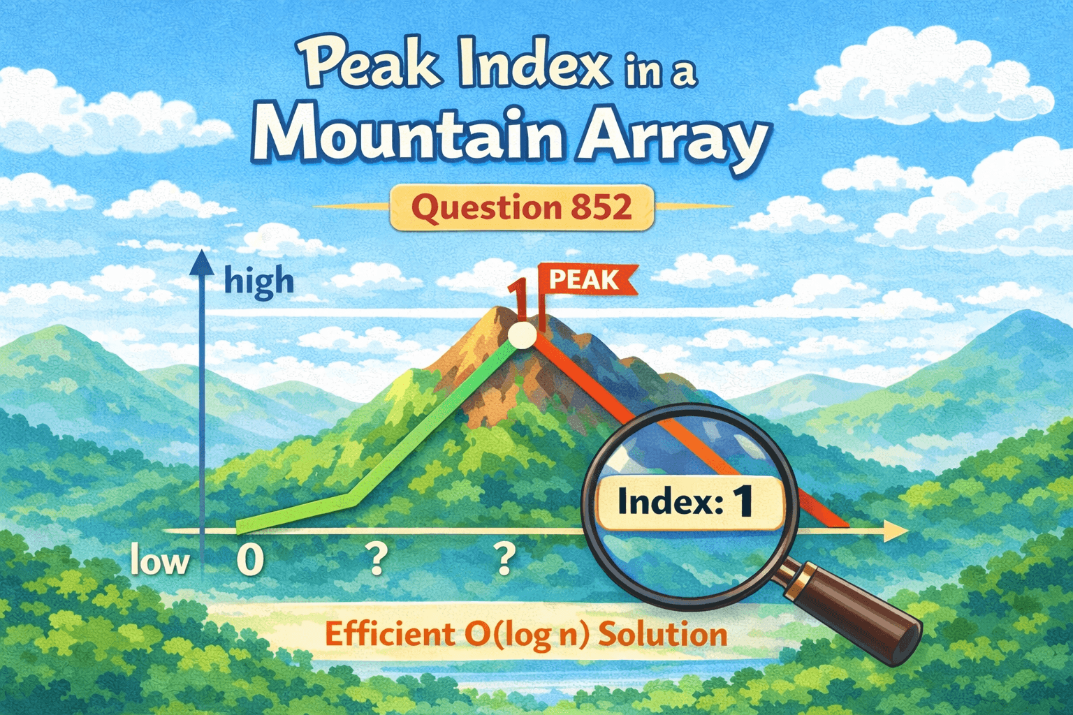 Peak Index in a Mountain Array – Brute Force to Binary Search (LeetCode 852)