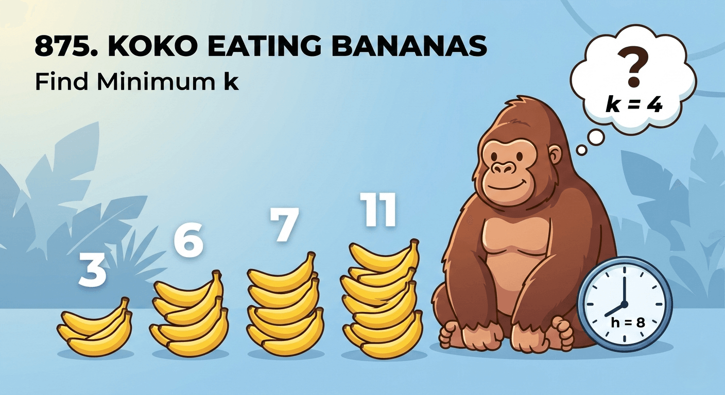 LeetCode 875: Koko Eating Bananas – Find the Minimum Eating Speed Using Binary Search