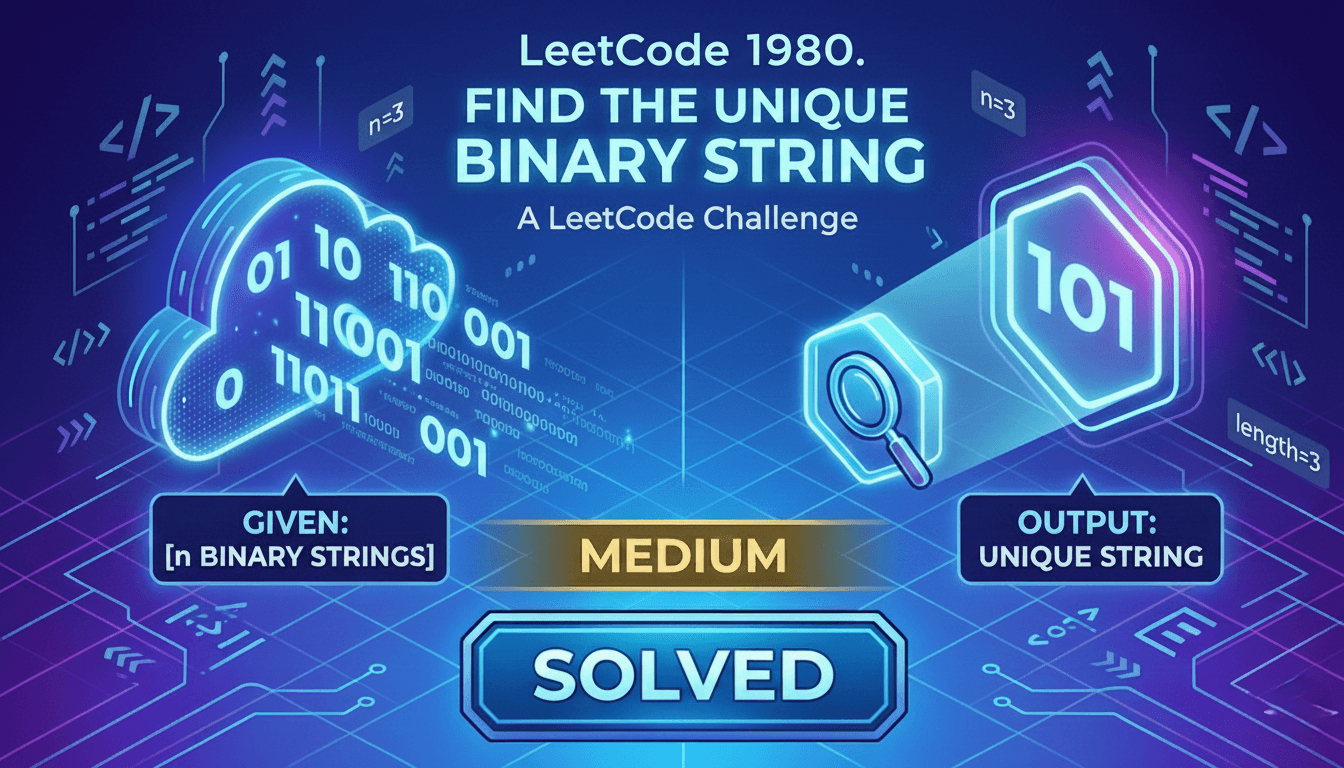 LeetCode 1980: Find Unique Binary String – Multiple Ways to Generate a Missing Binary Combination