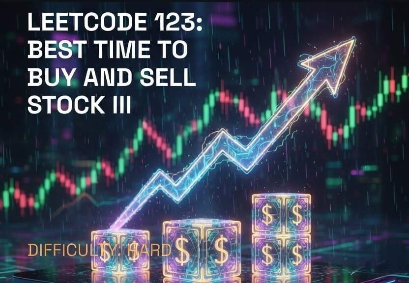 LeetCode 123 — Best Time to Buy and Sell Stock III | At Most Two Transactions Explained