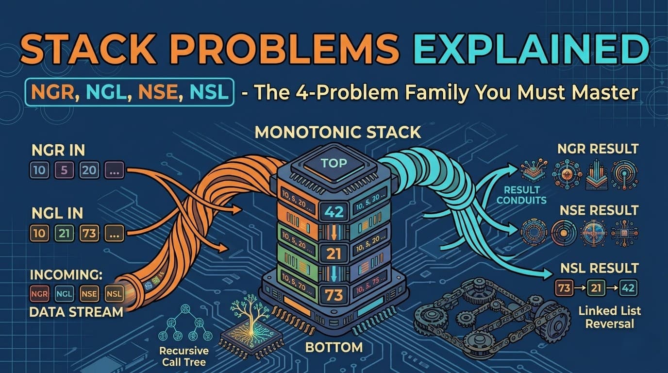 Stack Problems Explained: NGR, NGL, NSR, NSL — The Four-Problem Family You Must Master
