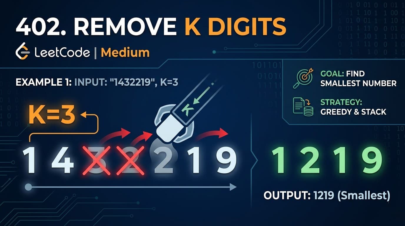LeetCode 402: Remove K Digits — Java Solution Explained