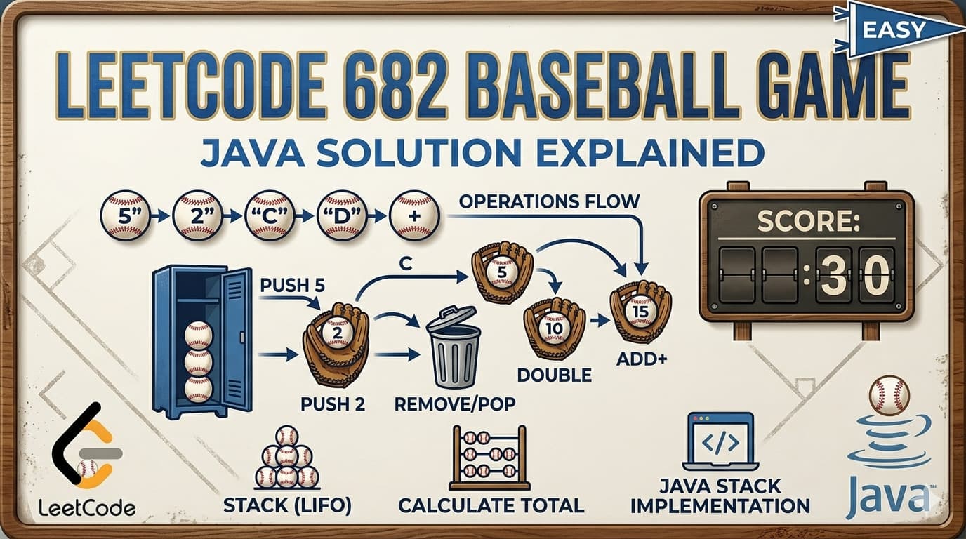 LeetCode 682 Baseball Game - Java Solution Explained