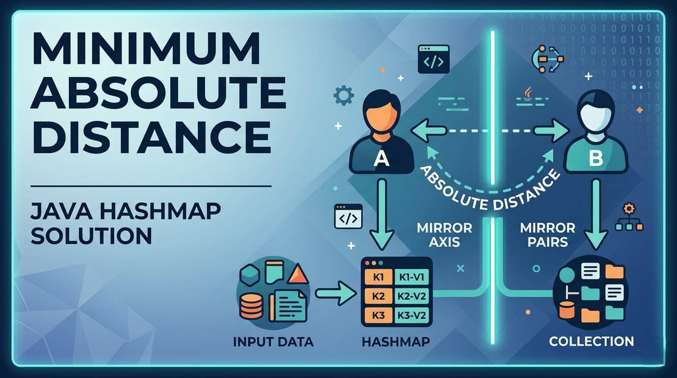 LeetCode 3761 Minimum Absolute Distance Between Mirror Pairs | Java HashMap Solution