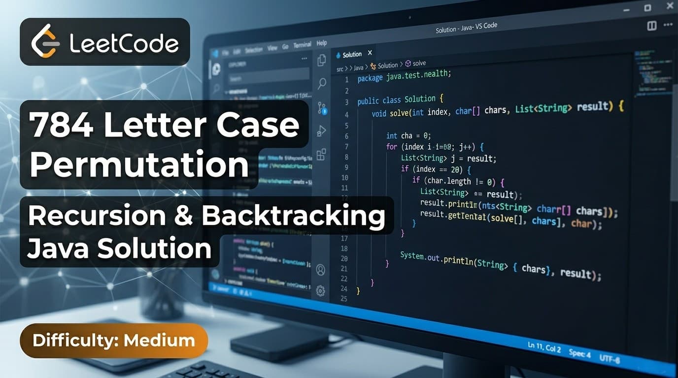 LeetCode 784 Letter Case Permutation | Recursion & Backtracking Java Solution