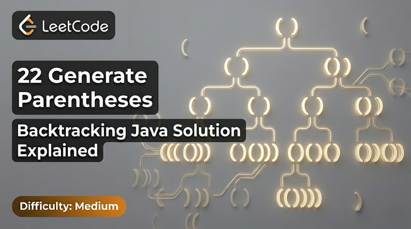 LeetCode 22 Generate Parentheses | Backtracking Java Solution Explained