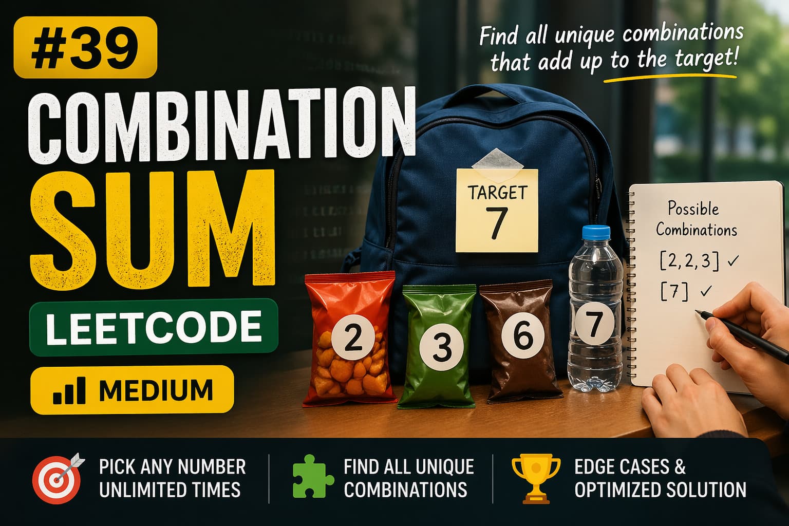 LeetCode 39: Combination Sum – Java Backtracking Solution with Dry Run & Complexity